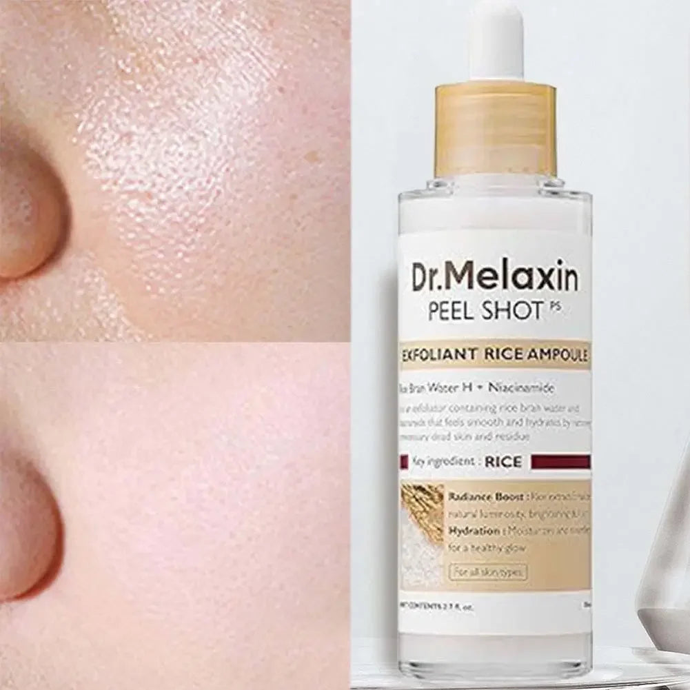Dr. Melaxin Korean Black Rice Peeling Ampoule Exfoliating Face Remove Dead Skin Cells Blackheads Moisturizing Facial Skincare