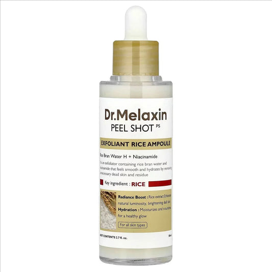 Dr. Melaxin Korean Black Rice Peeling Ampoule Exfoliating Face Remove Dead Skin Cells Blackheads Moisturizing Facial Skincare